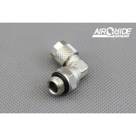 Brass Fitting for air-hose 6/4mm - 1/8" external - angle