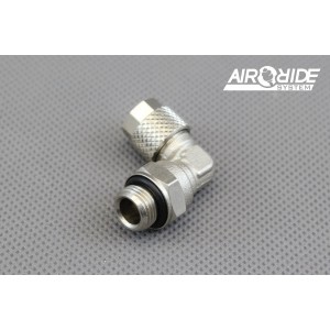 Brass Fitting for air-hose 6/4mm - 1/8" external - angle